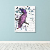 Roze Parrot Canvas Afdruk (Insitu (Houten vloer))