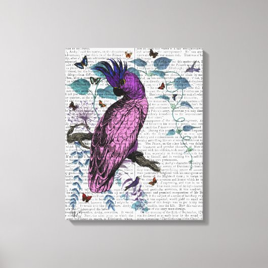 Roze Parrot Canvas Afdruk (Voorkant)