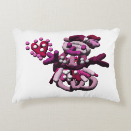 Roze partij sneeuwpop accent kussen