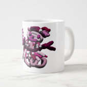 Roze partij sneeuwpop grote koffiekop (Voorkant rechts)