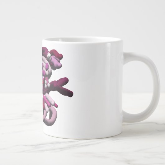 Roze partij sneeuwpop grote koffiekop (Rechts)