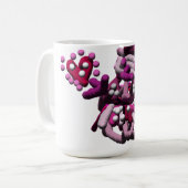 Roze partij sneeuwpop koffiemok (Voorkant links)