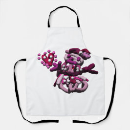 Roze partij sneeuwpop schort