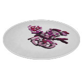 Roze partij sneeuwpop snijplank (Hoek)