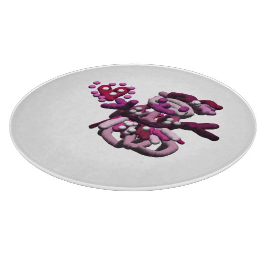 Roze partij sneeuwpop snijplank (Hoek)