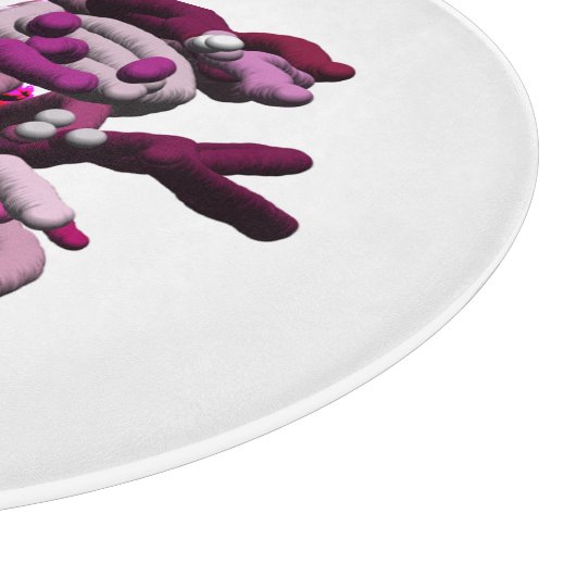 Roze partij sneeuwpop snijplank (Hoek)