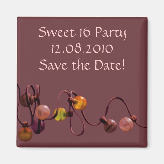 Roze partijlampje Magnet (Voorkant)