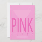 roze partijuitnodigingen kaart (Achterkant)