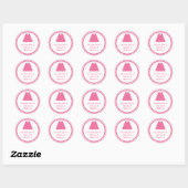 Roze party cake bruiloft gunst label zegel label (Vel)