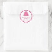 Roze party cake bruiloft gunst label zegel label (Tas)