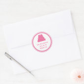 Roze party cake bruiloft gunst label zegel label (Envelop)