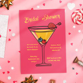 Roze Party Cocktail Martini Grappig Vrijgezellenfe Kaart