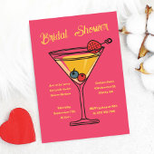 Roze Party Cocktail Martini Grappig Vrijgezellenfe Kaart