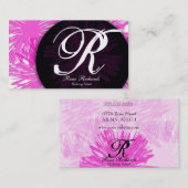 roze pas je mongram aan visitekaartje (Voorkant / Achterkant)