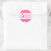 Roze Pas Laatste en Voornaam Sticker aan (Tas)
