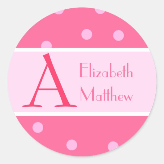 Roze Pas Laatste en Voornaam Sticker aan (Voorkant)