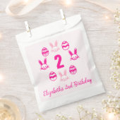 Roze Pasen 2e verjaardag Bedankzakje (Geknipt)