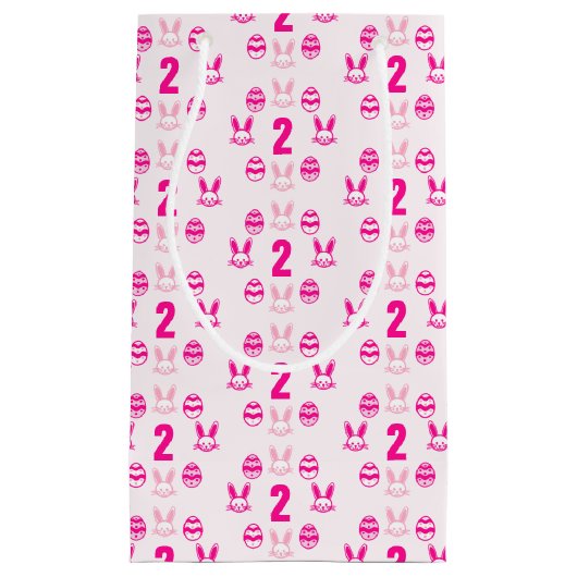 Roze Pasen 2e verjaardag Klein Cadeauzakje (Voorkant)