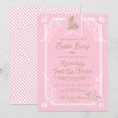 Roze Pasen Goed Ei Lid Certificaat Kaart (Voorkant / Achterkant)