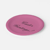 Roze, Pasen Groet Papieren Bord (Gekanteld)