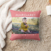 Roze Pasgeboren Baby Foto Keepsake Kussen (Deken)