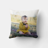 Roze Pasgeboren Baby Foto Keepsake Kussen (Achterkant)
