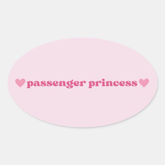 Roze Passenger Princess Sticker - Fun Girly Design (Voorkant)