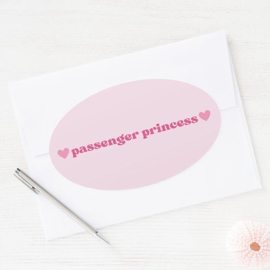 Roze Passenger Princess Sticker - Fun Girly Design (Envelop)