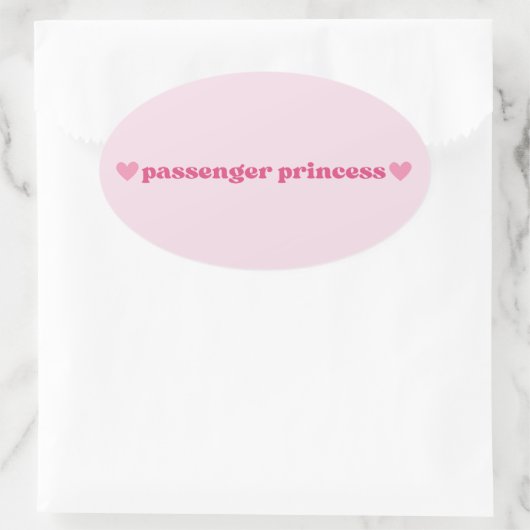 Roze Passenger Princess Sticker - Fun Girly Design (Tas)