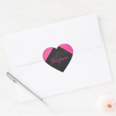 Roze passie aangepast hart sticker (Envelop)