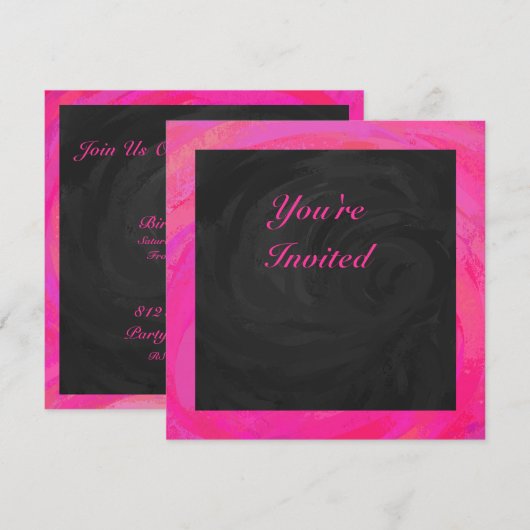 Roze passie aangepast kaart (Voorkant / Achterkant)