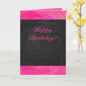 Roze passie aangepast kaart (Gele Bloem)