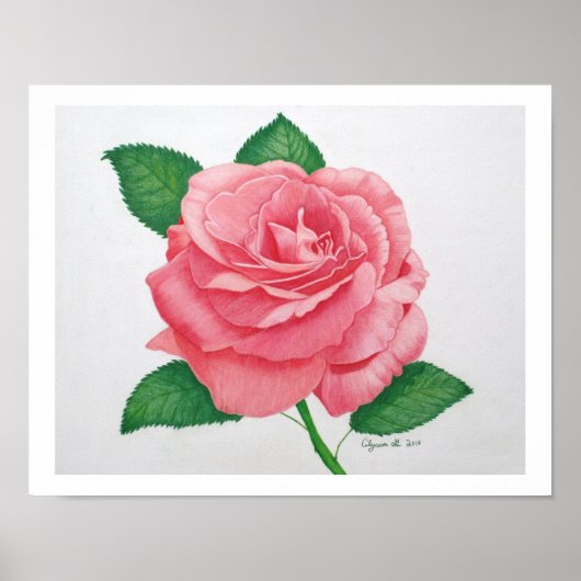 Roze passie afdrukken poster (Voorkant)