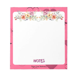 Roze Passie Hart Notitieblok