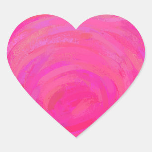 Roze Passie Hart Sticker