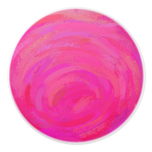 Roze Passie Keramische Knop (Voorkant)