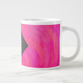 Roze passie Monogram Grote Koffiekop (Rechts)