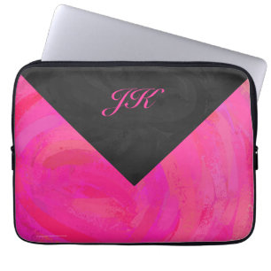 Roze passie Monogram Laptop Sleeve