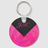 Roze passie Monogram Sleutelhanger (Voorkant)