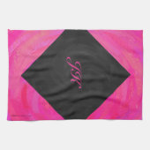 Roze passie Monogram Theedoek (Horizontaal)