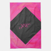 Roze passie Monogram Theedoek (Verticaal)
