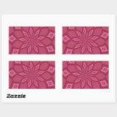 ROZE PASSIE RECHTHOEKIGE STICKER (Vel)