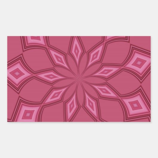 ROZE PASSIE RECHTHOEKIGE STICKER (Voorkant)
