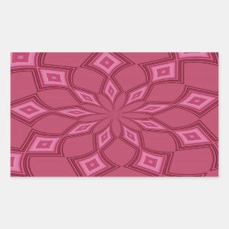 ROZE PASSIE RECHTHOEKIGE STICKER