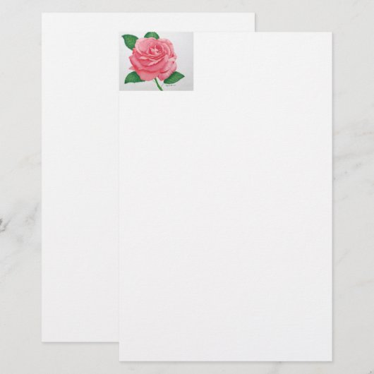 Roze Passie Stationery Briefpapier (Voorkant / Achterkant)