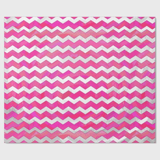 Roze Passion Chevron Pattern Cadeaupapier (Vlak)