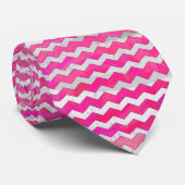 Roze Passion Chevron Pattern Stropdas (Opgerold)