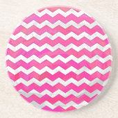 Roze Passion Chevron Pattern Zandsteen Onderzetter (Voorkant)