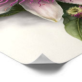 Roze Passion Flower Art Print Poster (Hoek)