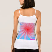 Roze Passion Flower Spaghetti Strap Tanktop (Achterkant)
